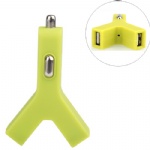 Y Shape Dual USB Car Charger for iPhoneiPodiPad   Style032