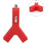 Y Shape Dual USB Car Charger for iPhoneiPodiPad   Style033